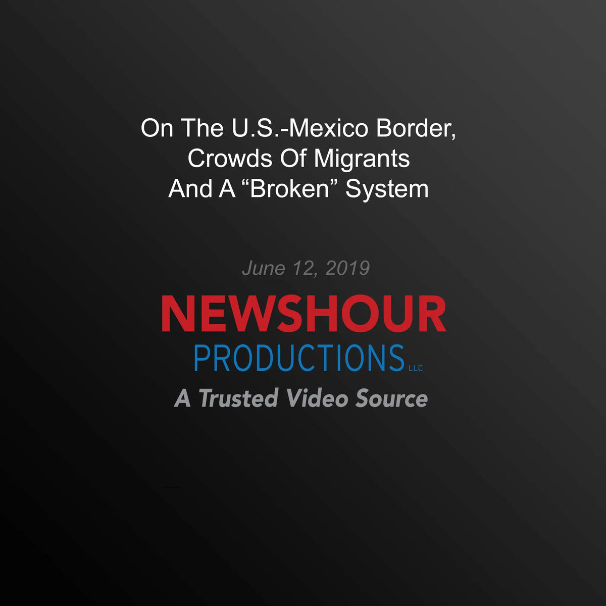 On The U.S.-Mexico Border, Crowds Of Migrants And A "Broken" System