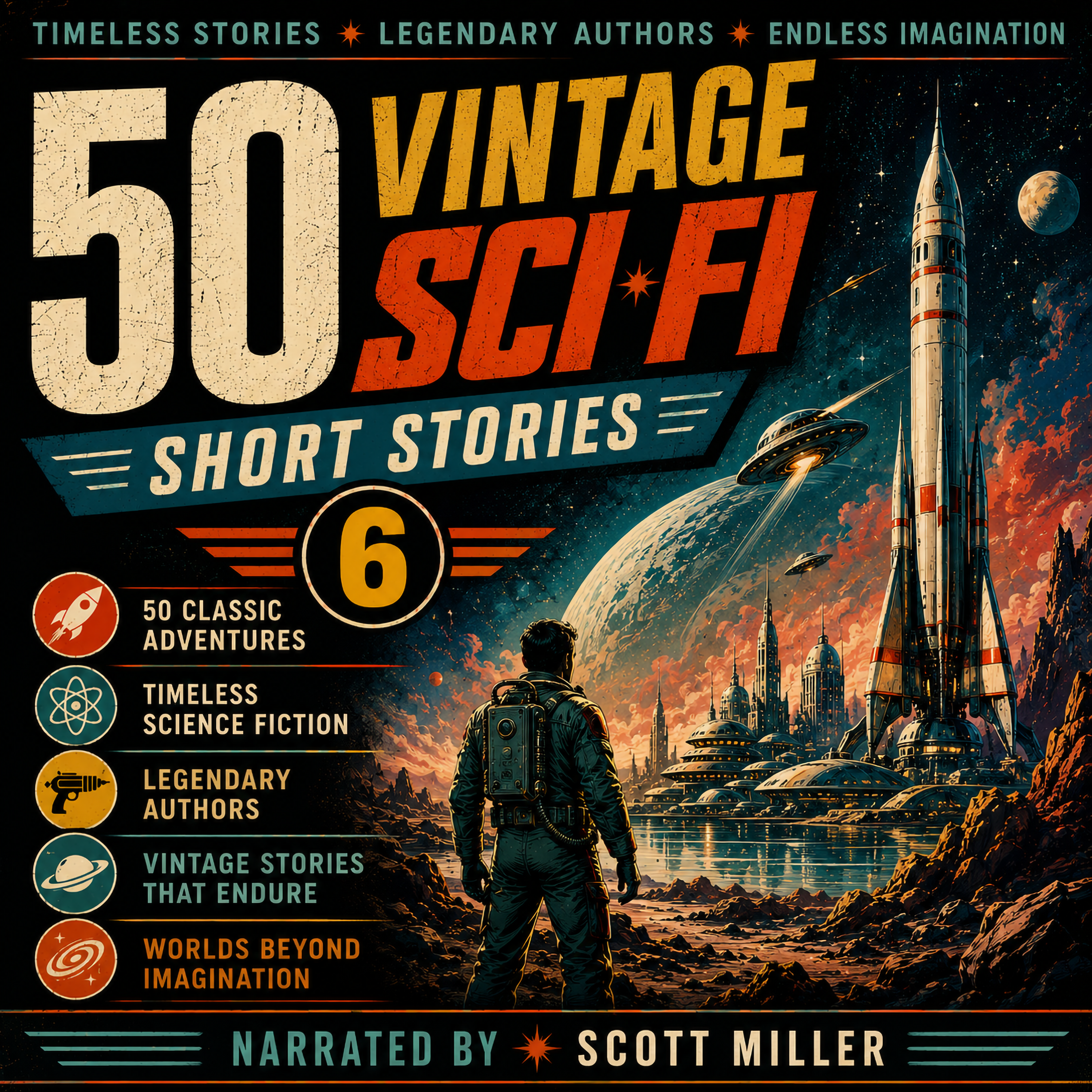 50 Vintage Sci-Fi Short Stories 6: More Than 23 Hours of Classic Science Fiction