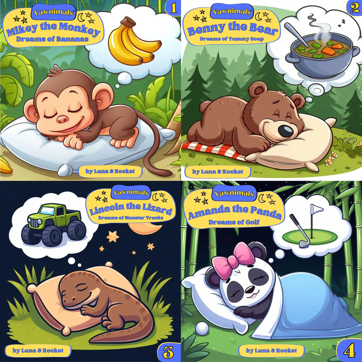 Yawnimals Bedtime Stories Box Set #1 (Books 1 - 4)