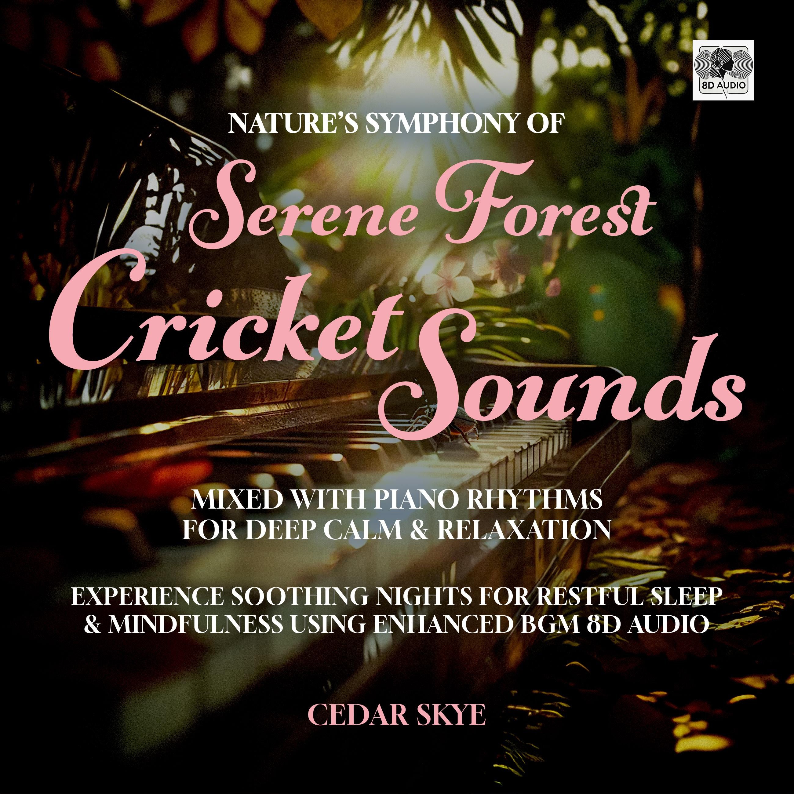 Nature's Symphony of Serene Forest Cricket Sounds Mixed With Piano Rhythms For Deep Calm & Relaxation