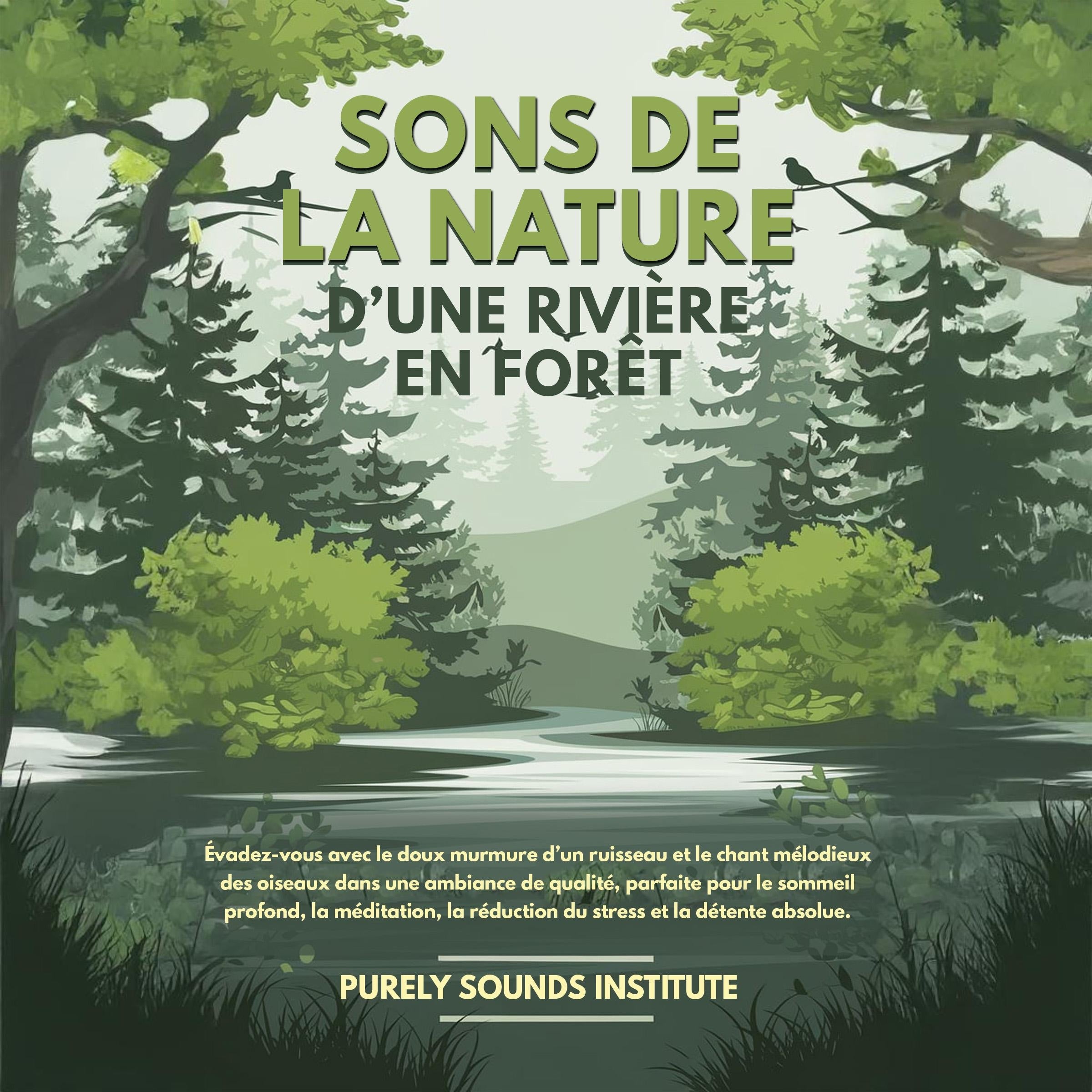 Sons de la nature d'une rivière en forêt : Évadez-vous avec le doux murmure d'un ruisseau et le chant mélodieux des oiseaux dans une ambiance de qualité, parfaite pour le sommeil profond, la méditation, la réduction du stress et la détente absolue