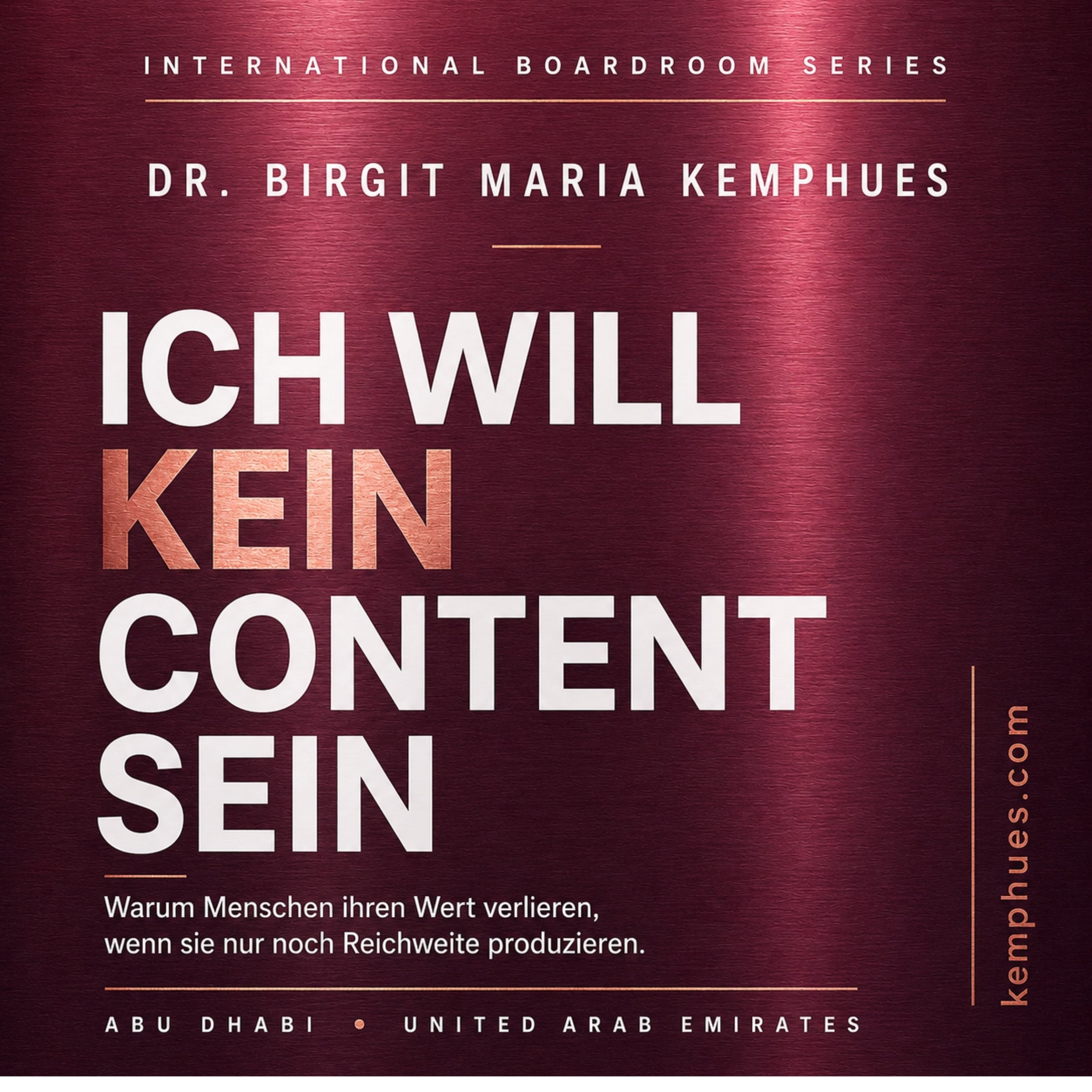 Ich will kein Content sein - German Edition!