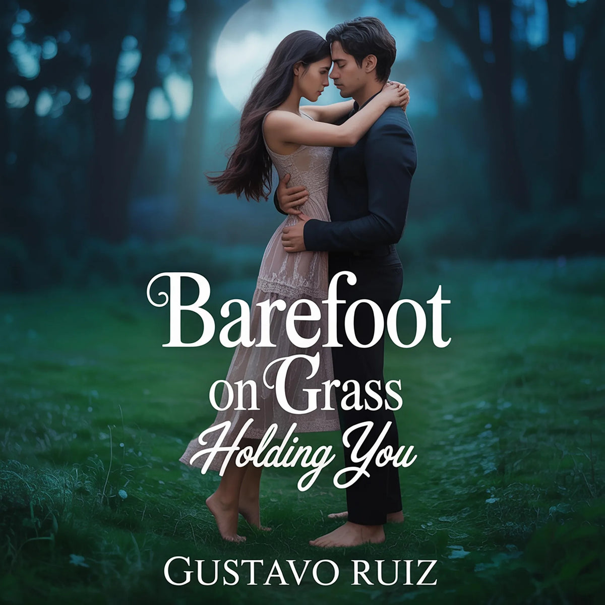 Barefoot on grass holding you