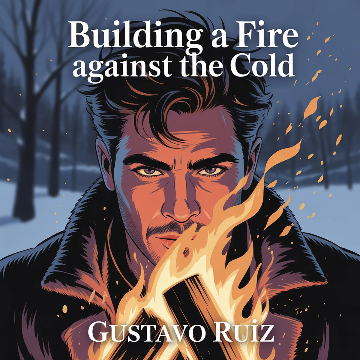 Building a fire against the cold