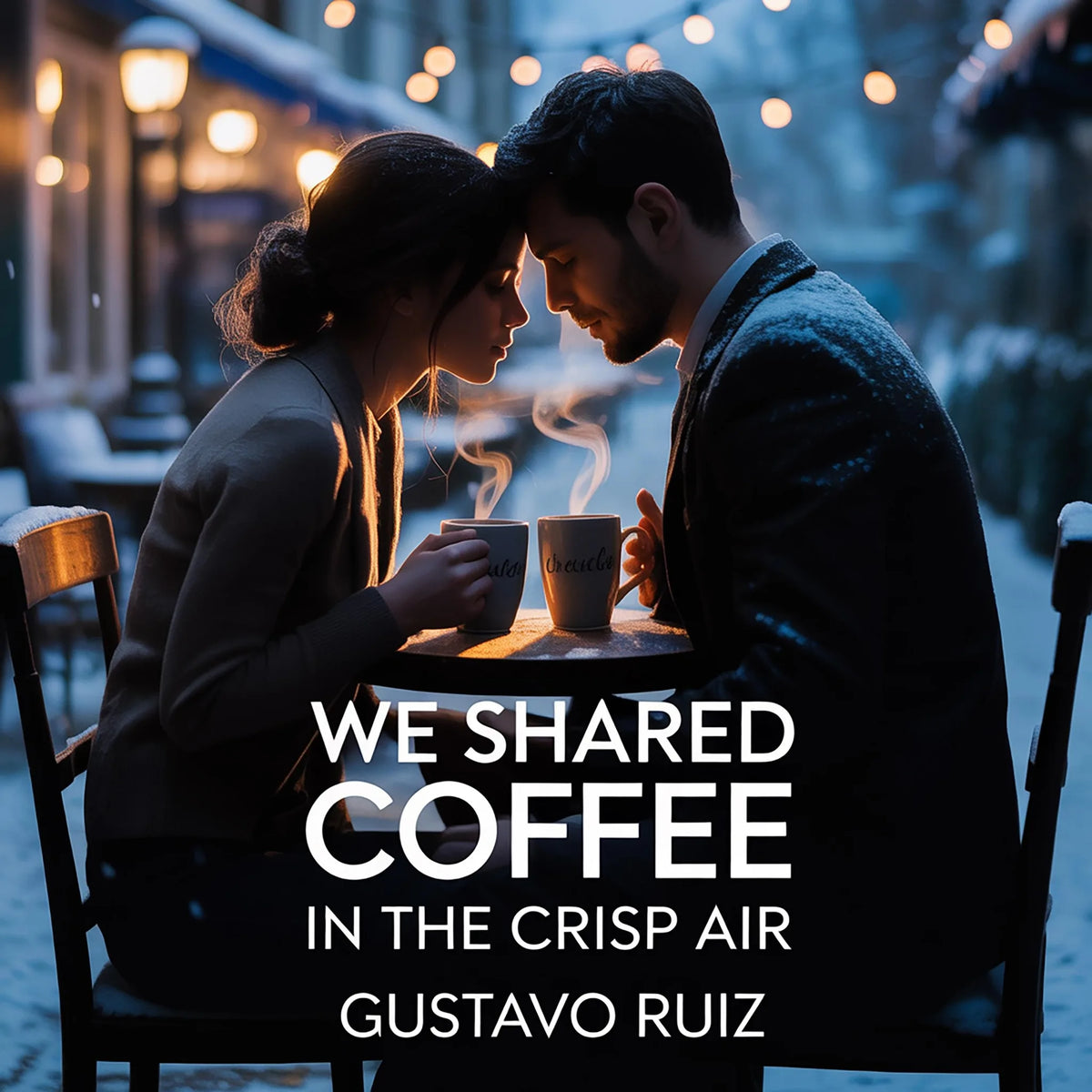 We shared coffee in the crisp air